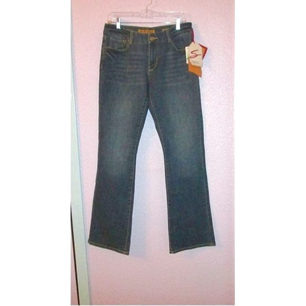 Seven7 Premium Bootcut Jeans Womens 6 Stretch Denim 31x32 Mid Rise Western NWT